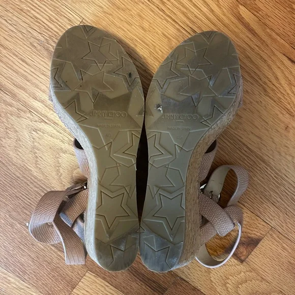 Jimmy Choo Women's Tan Wedge Sandals - Picture 4 of 6